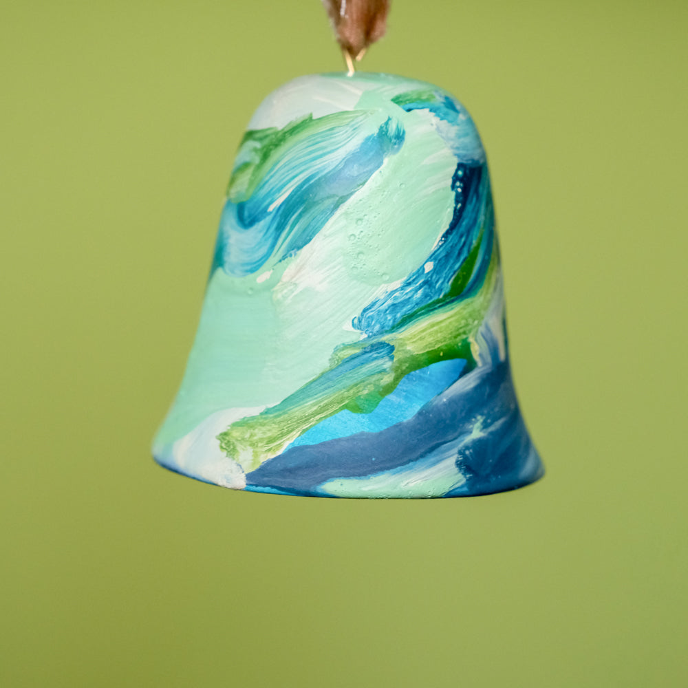 Original Hand-Painted Bell Ornament 5