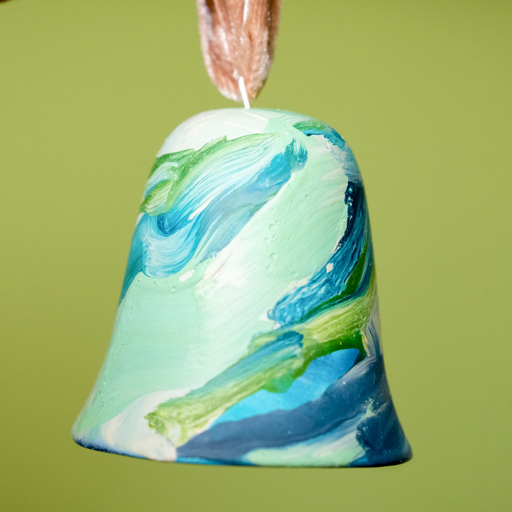 Original Hand-Painted Bell Ornament 5