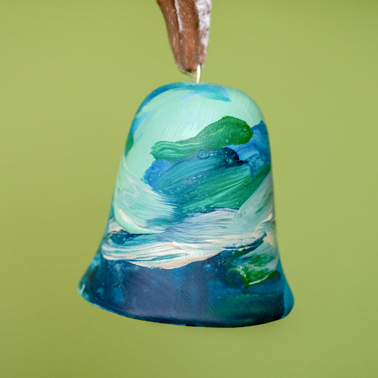 Original Hand-Painted Bell Ornament 6