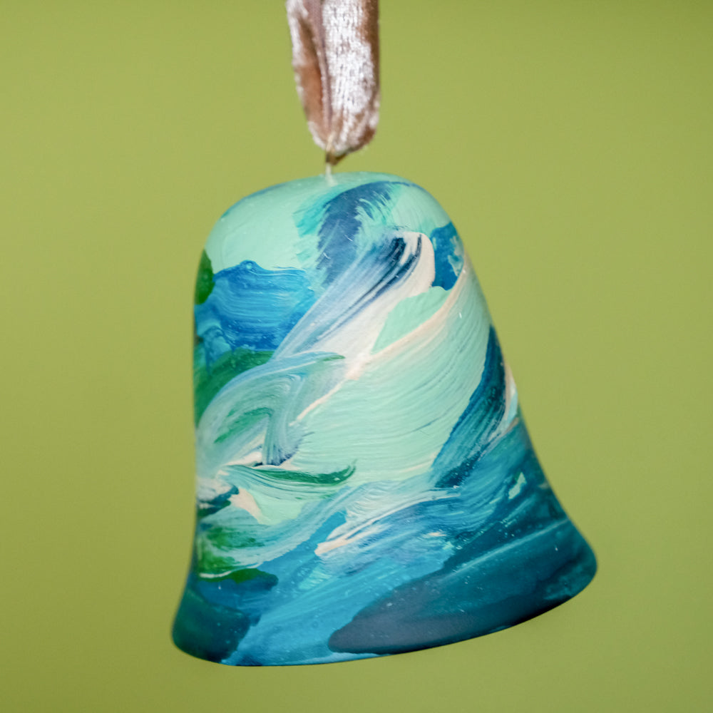 Original Hand-Painted Bell Ornament 6