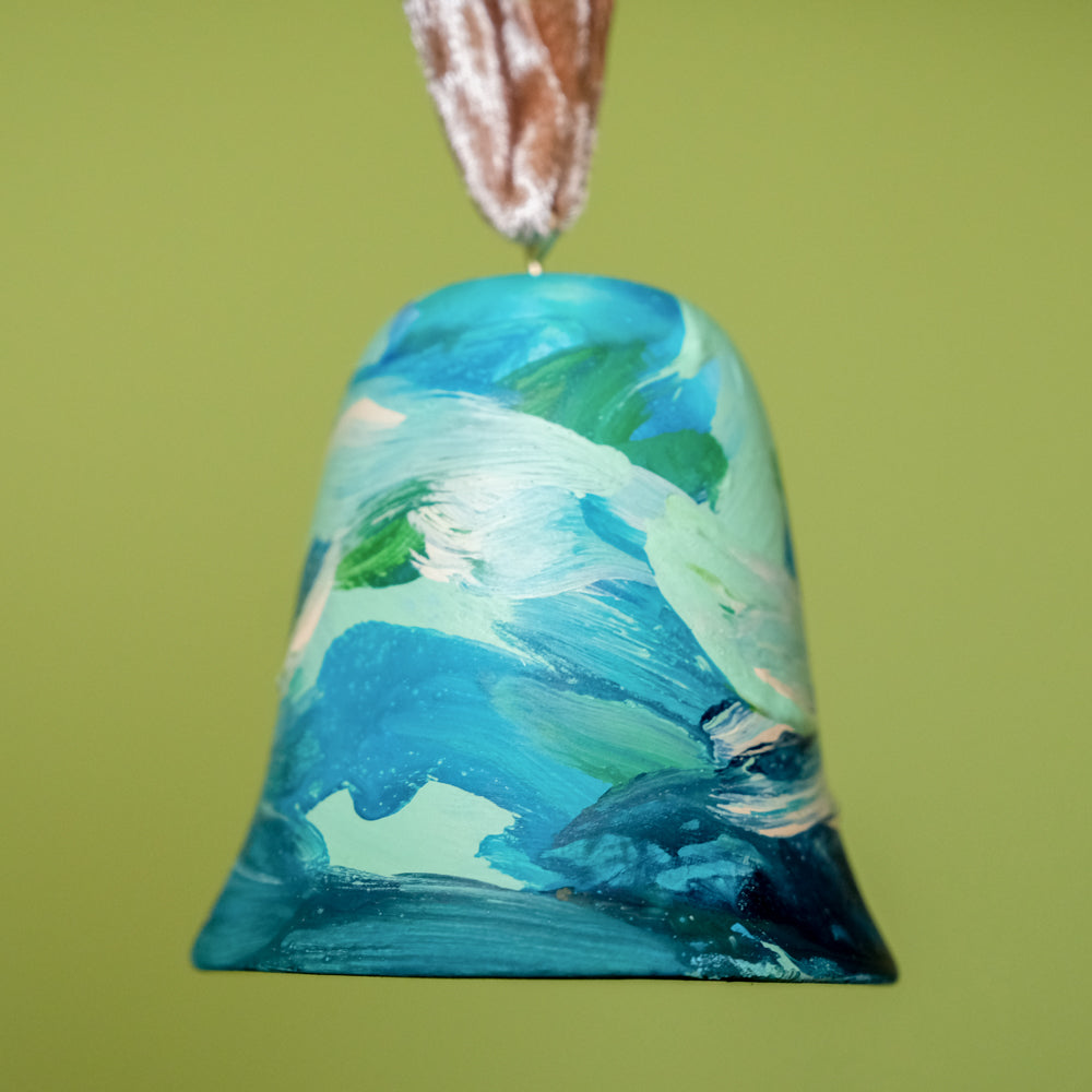 Original Hand-Painted Bell Ornament 6