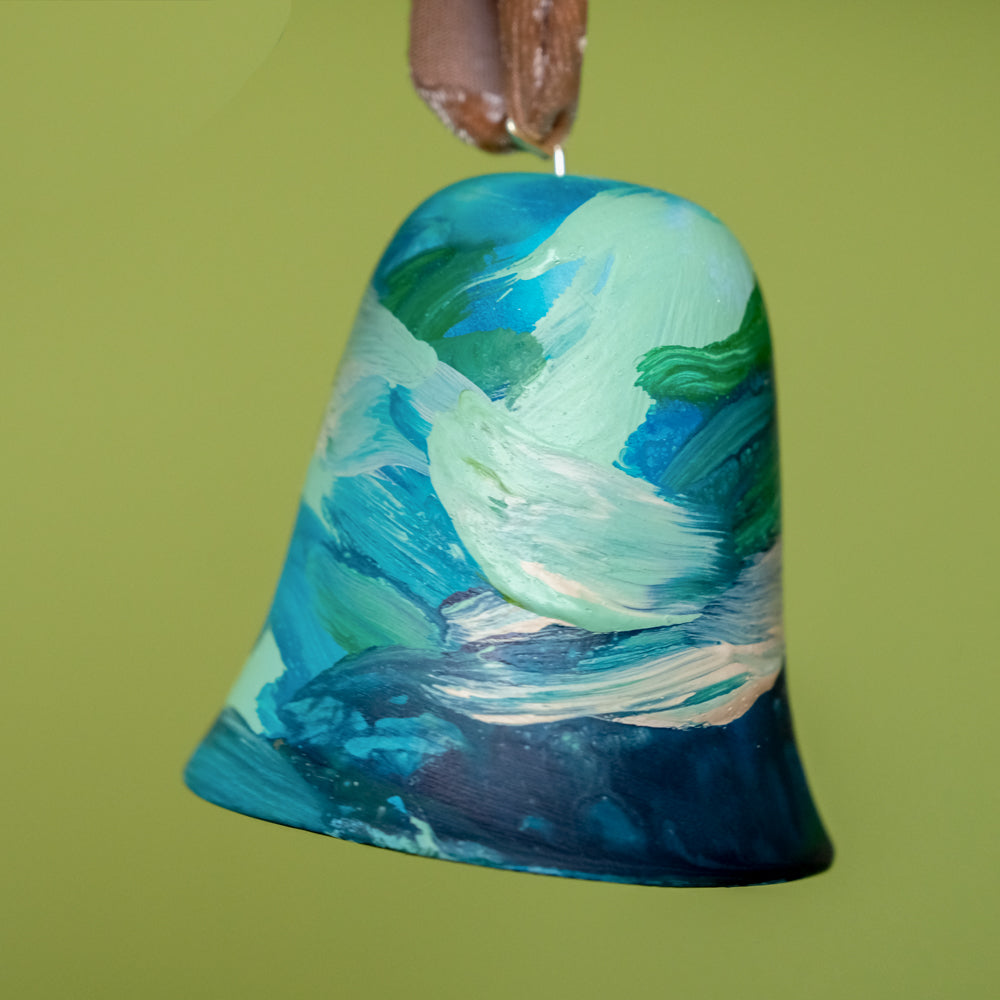 Original Hand-Painted Bell Ornament 6