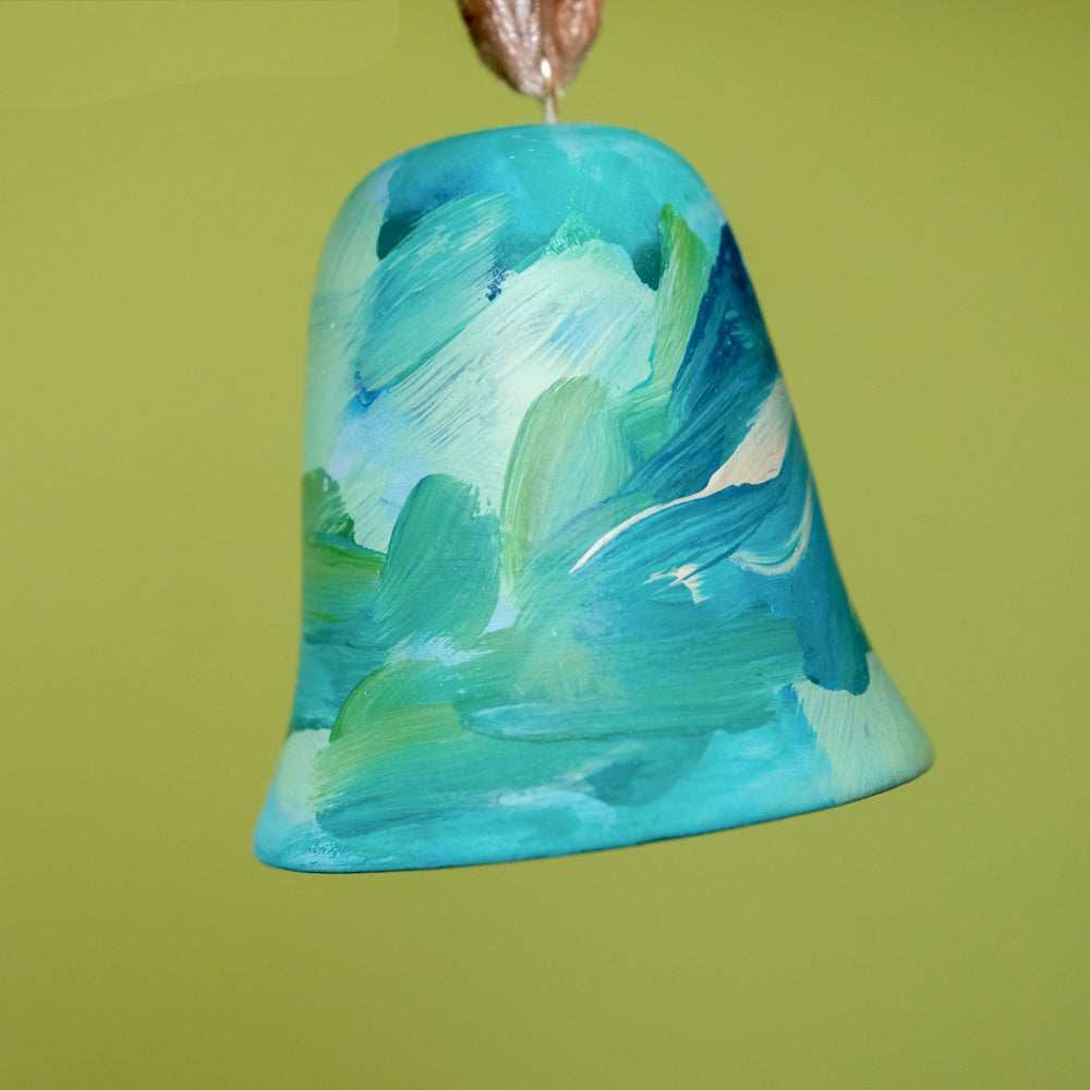 Original Hand-Painted Bell Ornament 7