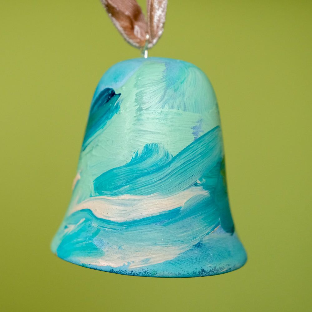 Original Hand-Painted Bell Ornament 7