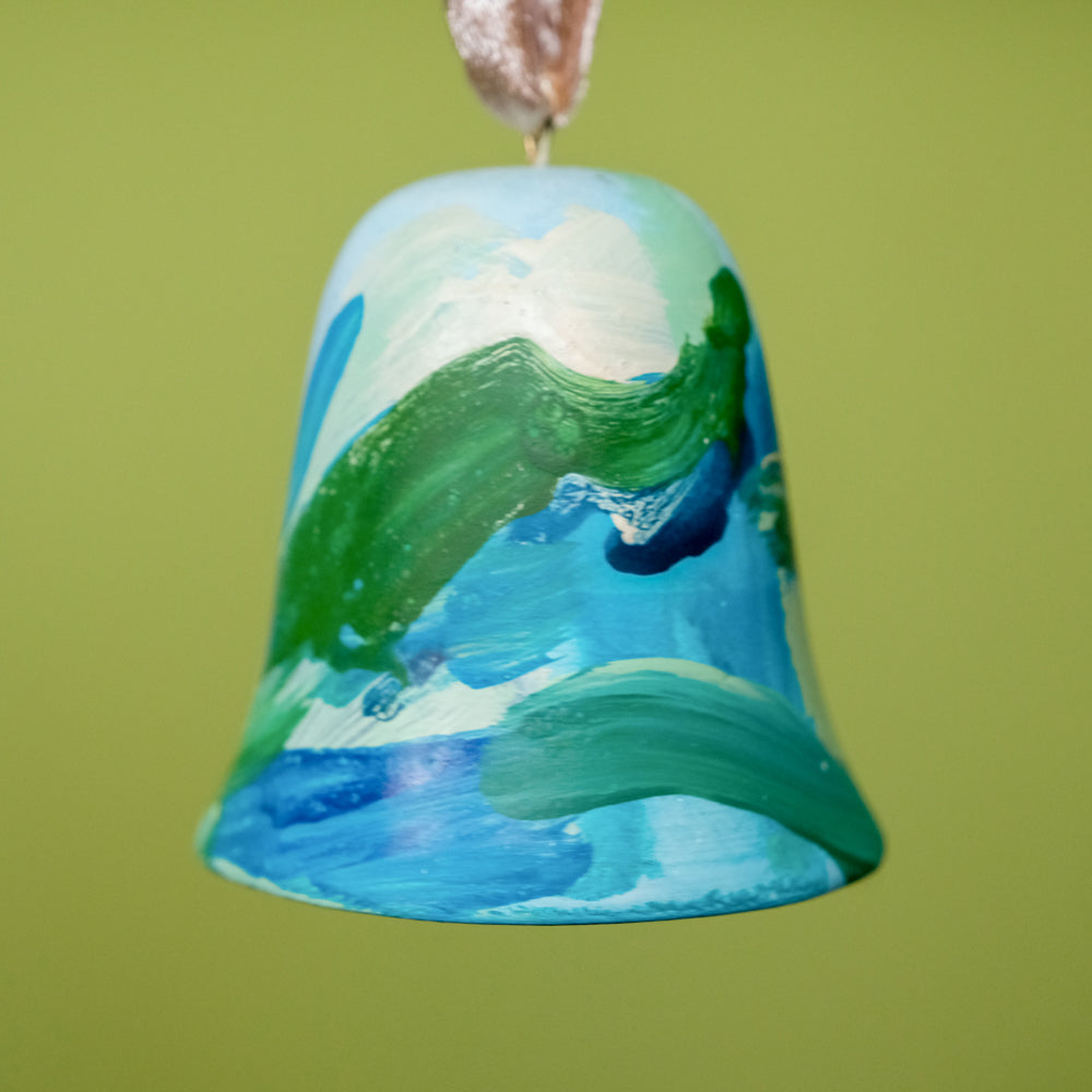 Original Hand-Painted Bell Ornament 8