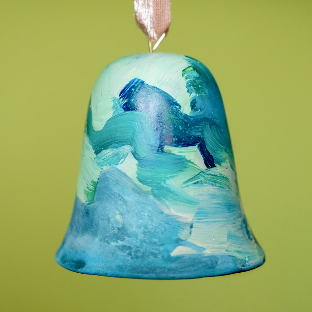 Original Hand-Painted Bell Ornament 10