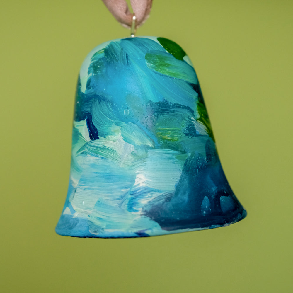 Original Hand-Painted Bell Ornament 10