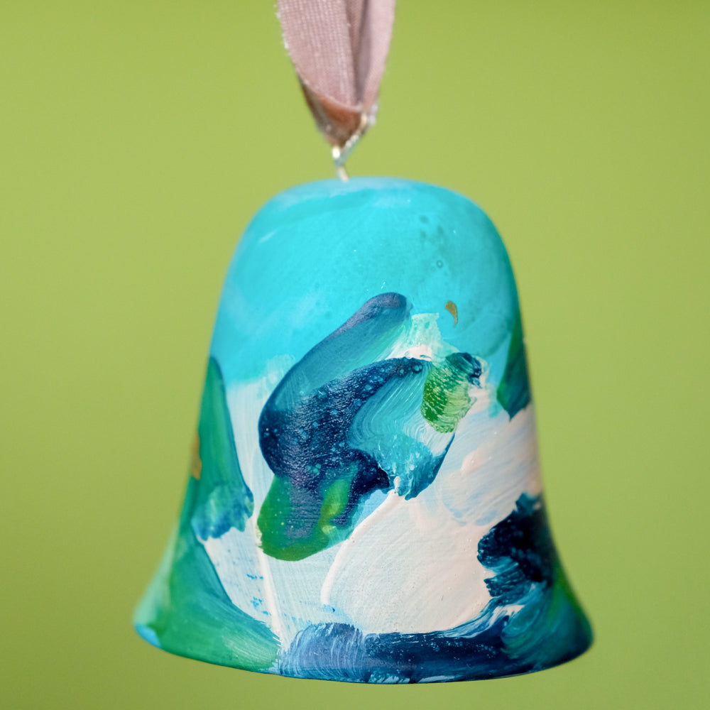 Original Hand-Painted Bell Ornament 22