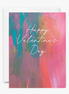 Happy Valentine's Day Painted Pink Card