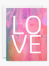 LOVE Pink Painted Card