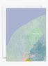 Light Blue Thank you Painted Card