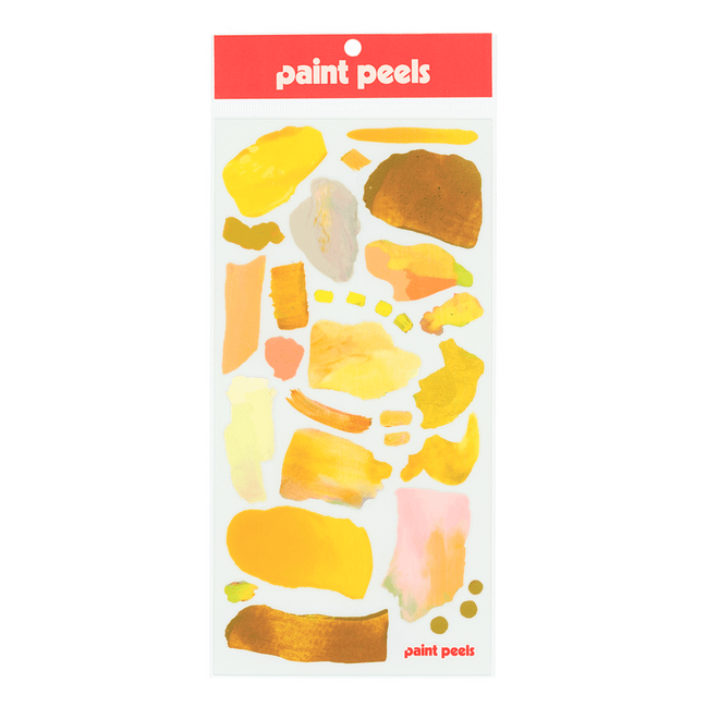 Vibrant Yellows Paint Peels - No.003 Single Sticker Sheet