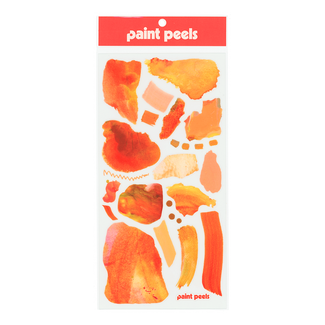 Vibrant Oranges Paint Peels - No.002 Single Sticker Sheet
