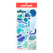 Vibrant Blues Paint Peels - No.005 Single Sticker Sheet