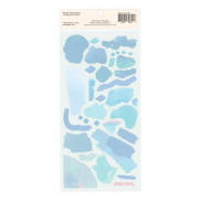 Vibrant Blues Paint Peels - No.005 Single Sticker Sheet