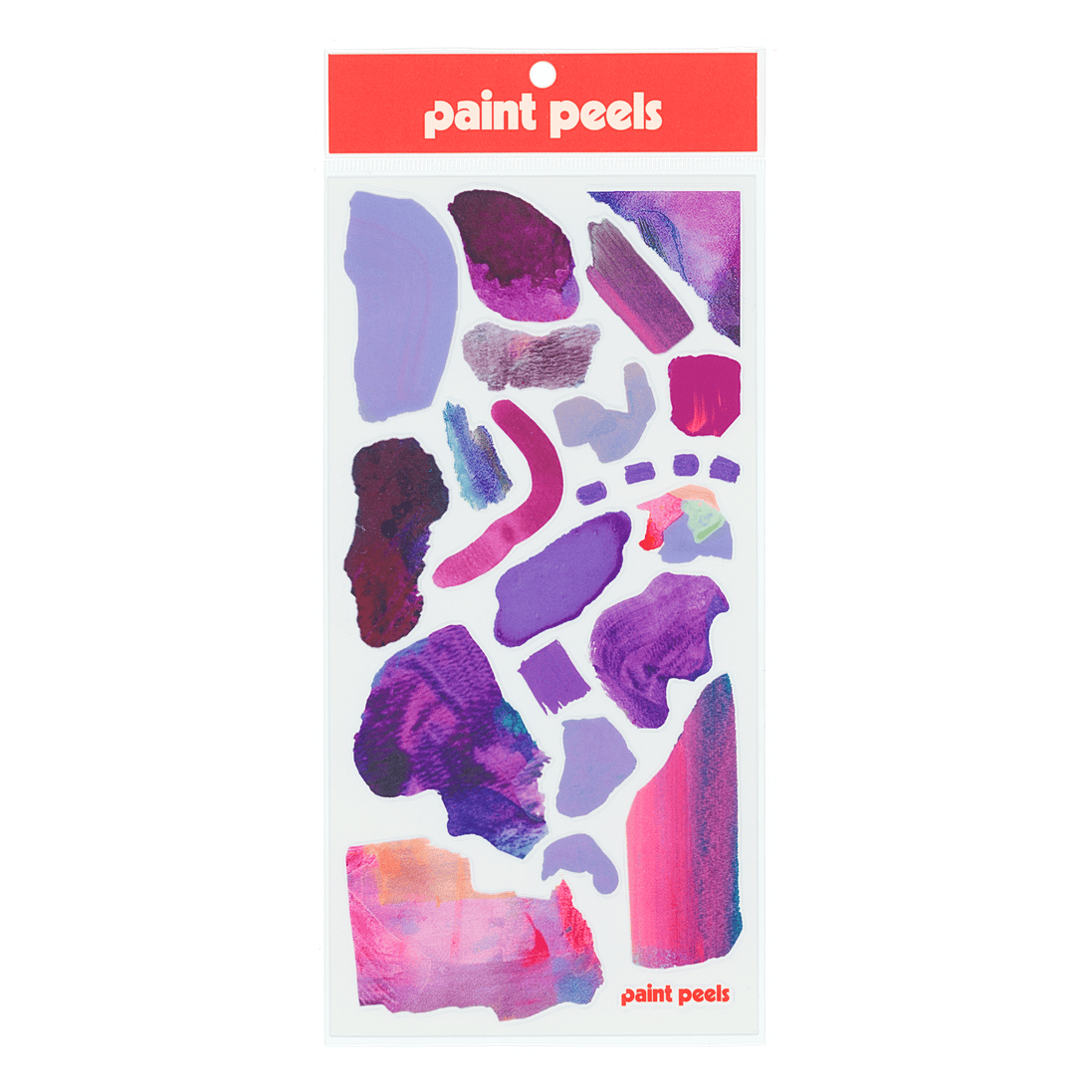 Vibrant Purples Paint Peels - No.006 Single Sticker Sheet