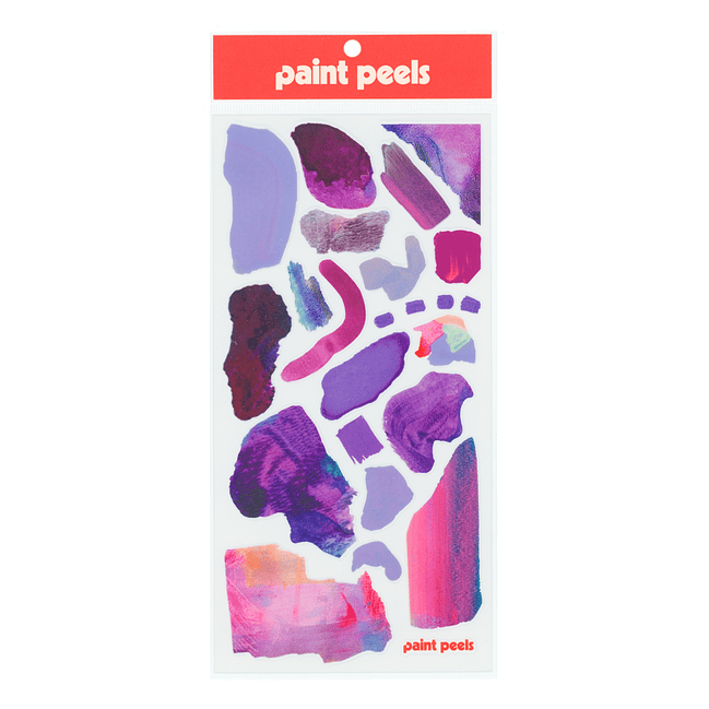 Vibrant Purples Paint Peels - No.006 Single Sticker Sheet