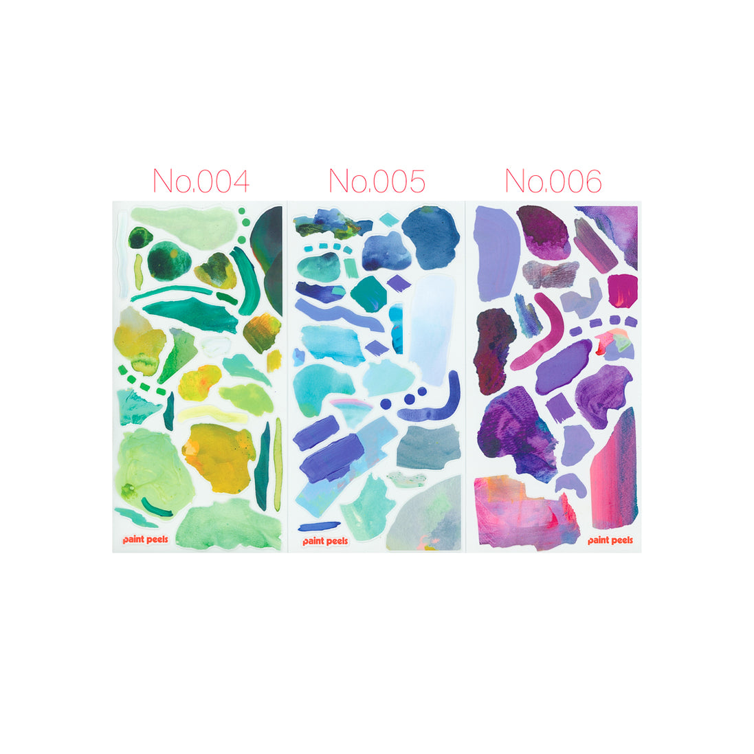 Vibrant Palettes Collection Paint Peels - No.001-No.006 Pack