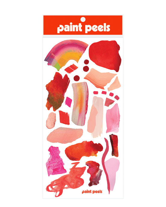 Vibrant Reds Paint Peels - No.001 Single Sticker Sheet