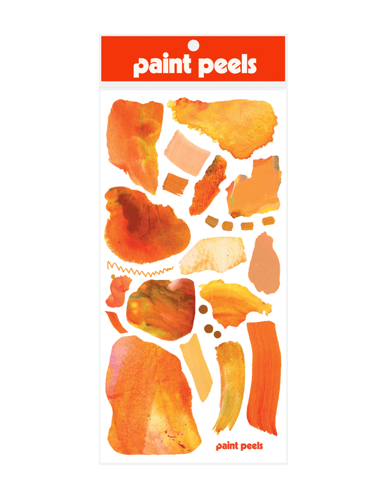 Vibrant Oranges Paint Peels - No.002 Single Sticker Sheet