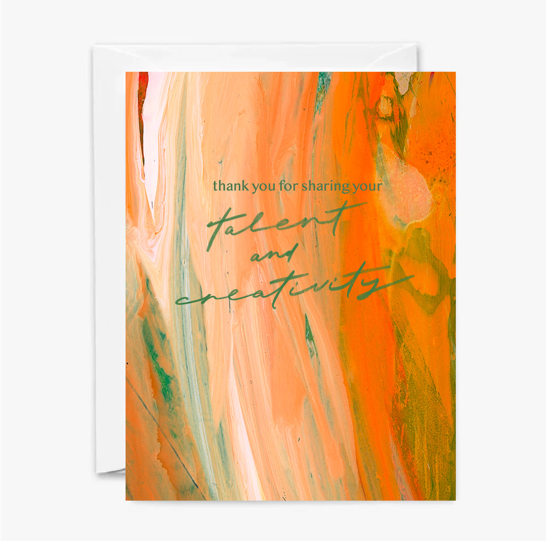 Thank You For Sharing Your Talent Card